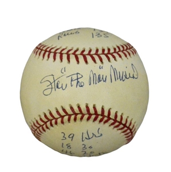 Stan Musial Signed 1948 Season Stat Baseball w/ Signed Letter From Musial LE 2/480